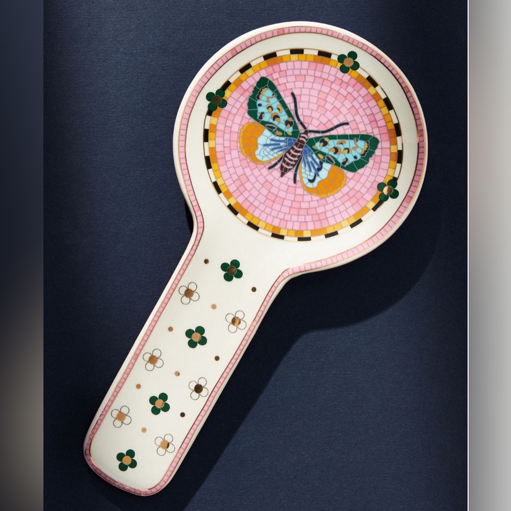 Anthropologie Butterfly Bistro Garden Tile Spoon Rest